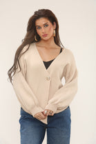 PUFF SLEEVE GOLD BUTTON TOP (15302501171584)