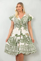 PRINTED BUTTON DETAIL DRESS (MIXED COLOUR PACK) (15137295663488)