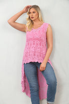 PAISLEY CROCHET HIGH LOW VEST (15135102730624)