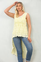 PAISLEY CROCHET HIGH LOW VEST (15135100273024)