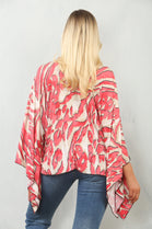 ANIMAL PRINT OVERSIZED  BLOUSE (15135097258368)