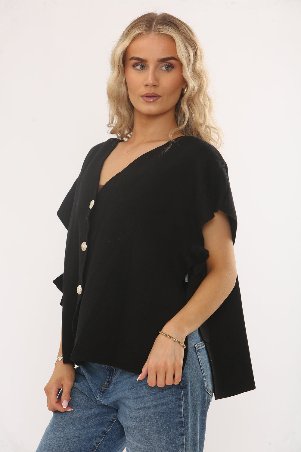 GOLD BUTTON SIDE TIE TANK TOP (15343626551680)