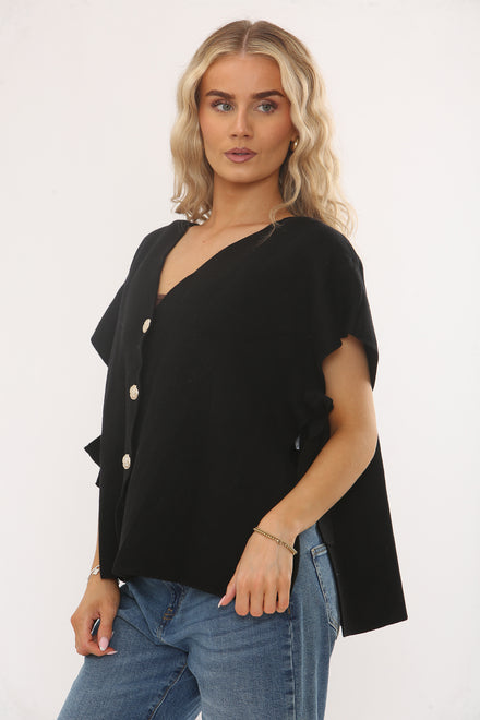 GOLD BUTTON SIDE TIE TANK TOP (15343626551680)