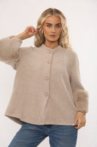 KNITTED FAUX FURR JACKET (15343610233216)