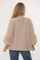 KNITTED FAUX FURR JACKET (15343610233216)