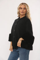 KNITTED FAUX FURR JACKET (15343606858112)