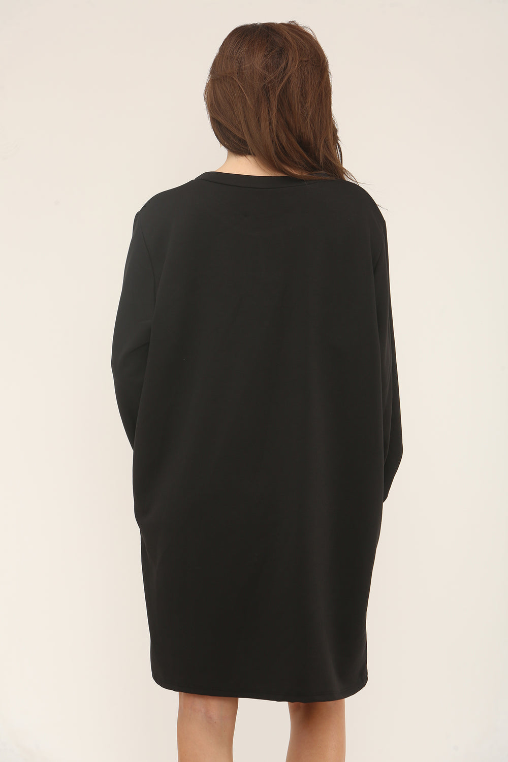 GOLD BUTTON OVERSIZED SCOOBA DRESS (15302467158400)