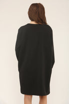 GOLD BUTTON OVERSIZED SCOOBA DRESS (15302467158400)