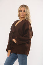 BOW KNITTED JACKET (15343674950016)
