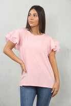 FRILL SLEEVE T-SHIRT (15137368768896)