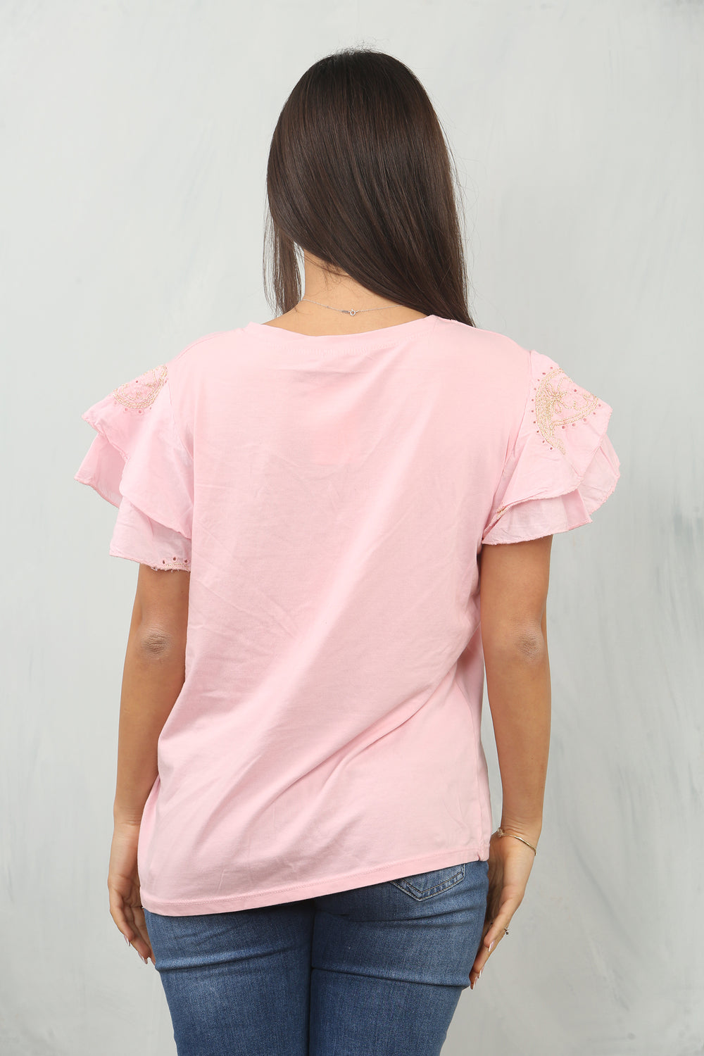 FRILL SLEEVE T-SHIRT (15137368768896)