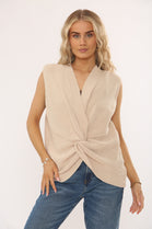 TWISTED FRONT KNITTED VEST (15347104285056)