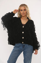 GOLD BUTTON FRINGE CARDIGAN (15343644639616)