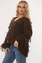 GOLD BUTTON FRINGE CARDIGAN (15343647359360)