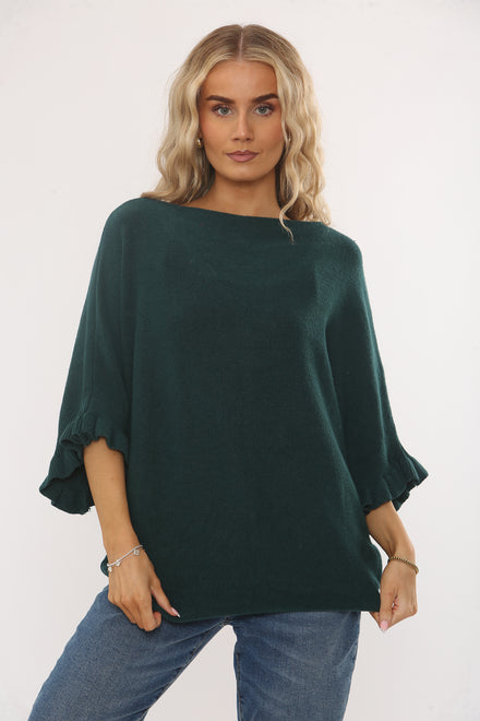 FRILL SLEEVE JUMPER (15332442669440) (15348270727552)