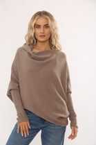 BELLA PATTERN SLEEVE OVERSIZED JUMPER (15261027303808)