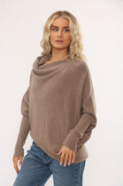 BELLA PATTERN SLEEVE OVERSIZED JUMPER (15261027303808)