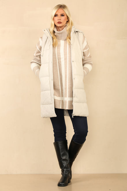 CORA PU PADDED WAIST COAT (8758713811192)