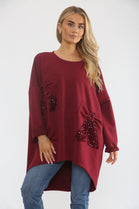 SEQUIN BOW SEWATSHIRT
