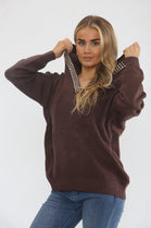 DETAIL SEQUIN HOODED JUMPER
