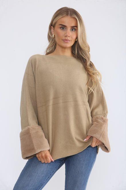FURR CUFF JUMPER