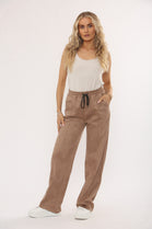 SUEDE DETAIL TROUSER (15347251708288) (15358121214336)