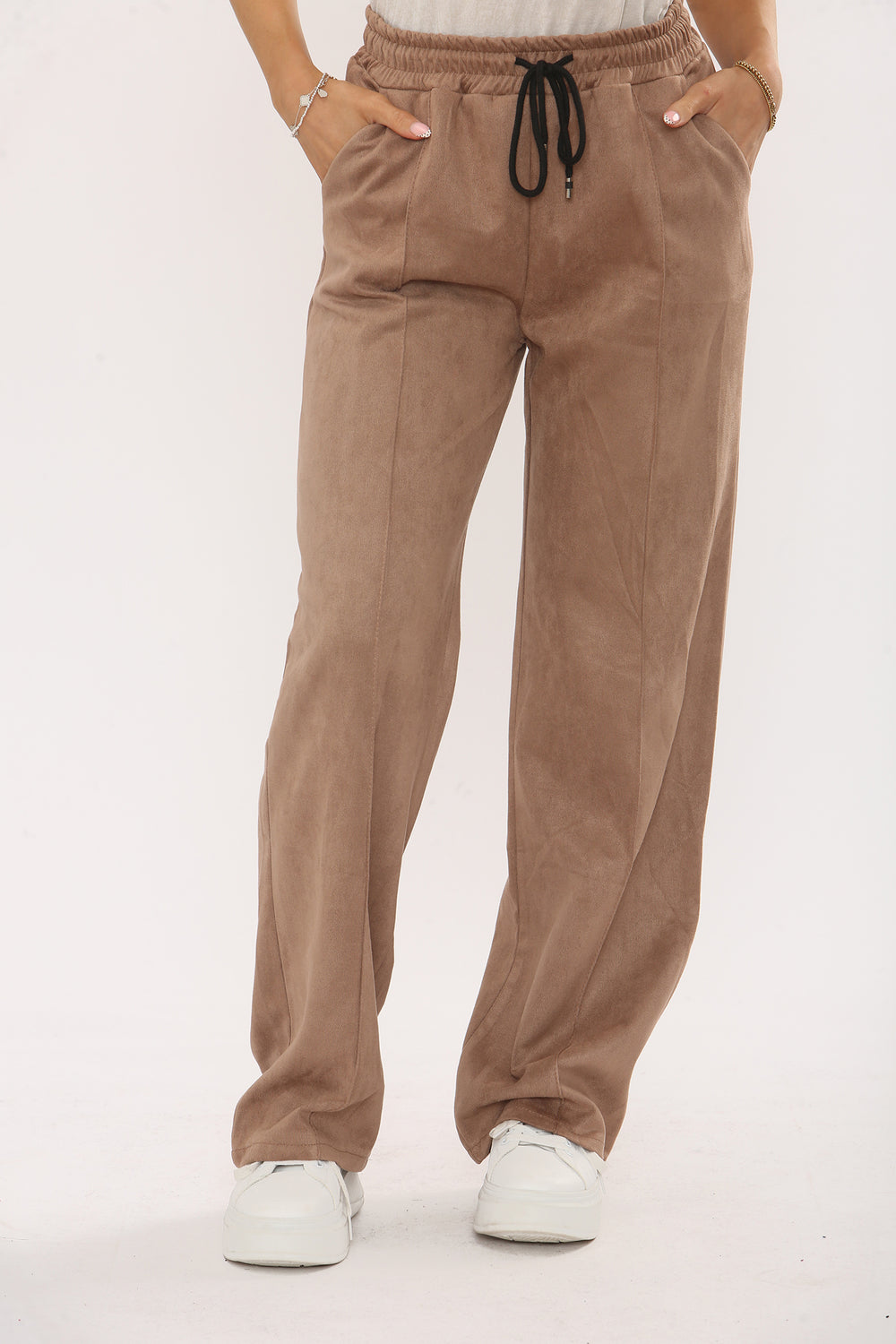 SUEDE DETAIL TROUSER (15347251708288) (15358121214336)