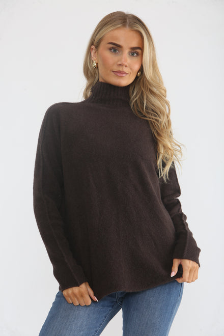 MOCK NECK KNIT JUMPER