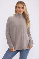 MOCK NECK KNIT JUMPER