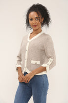 2Tone button detail cardigan (15262318723456) (15278576042368)