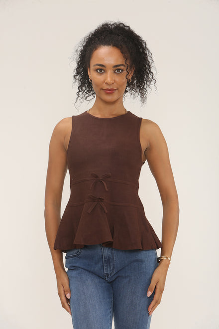 Peplum Knitted Top (15258698940800)