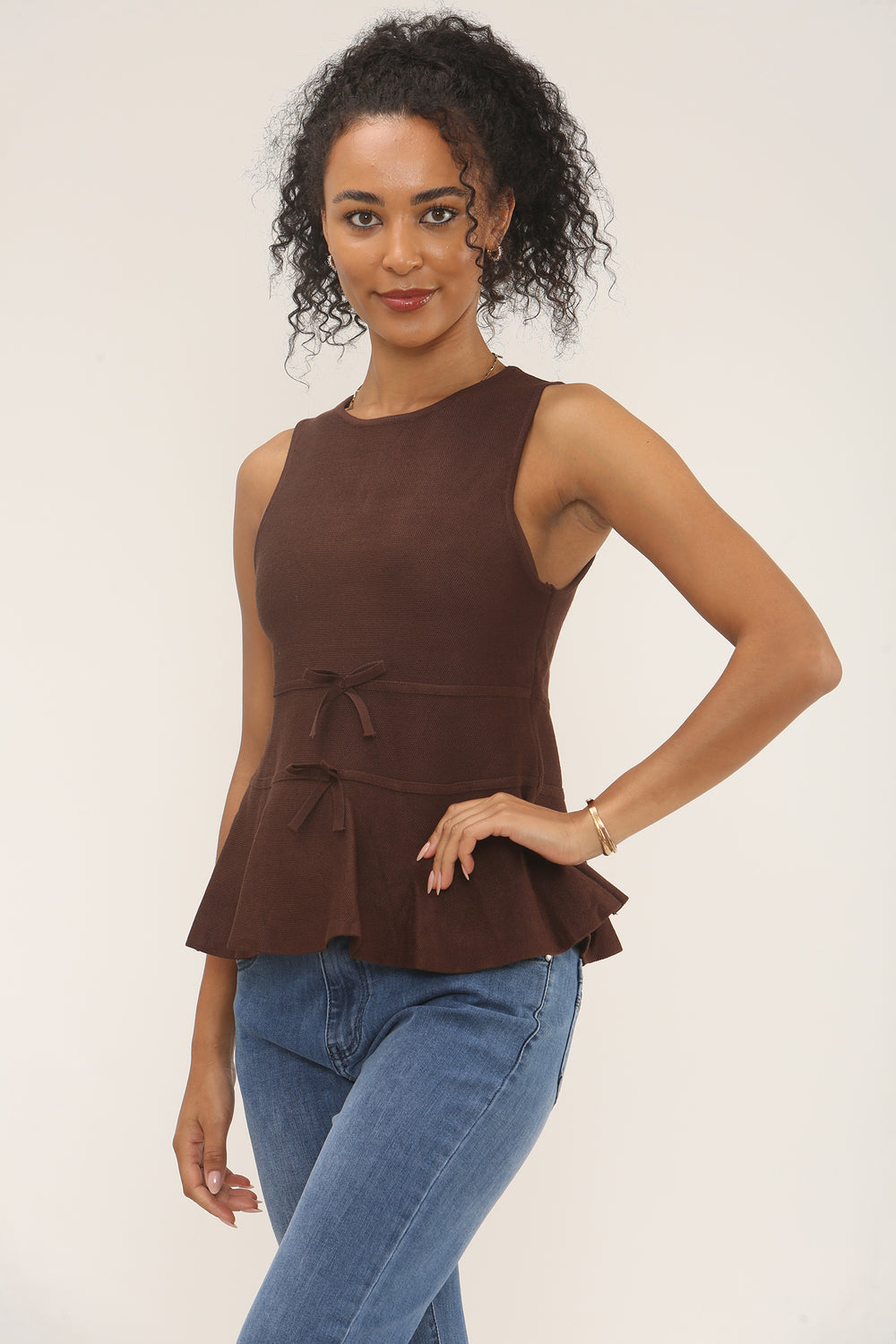 Peplum Knitted Top (15258698940800)