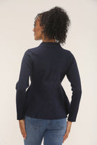 Collar gold button  Knitted top (15262375838080)