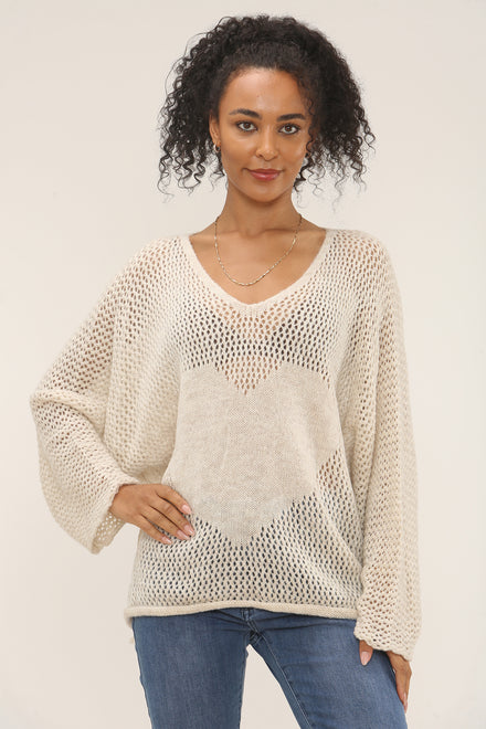 Heart detail knitted Jumper (15258399048064)