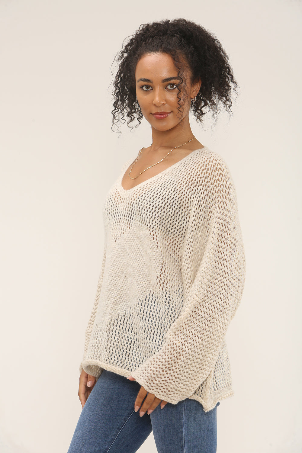Heart detail knitted Jumper (15258399048064)