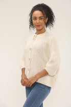 Cap Sleeve knitted button Cardigan (15258645823872)