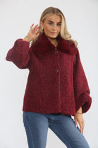 FAUX FUR COLLAR JACKET
