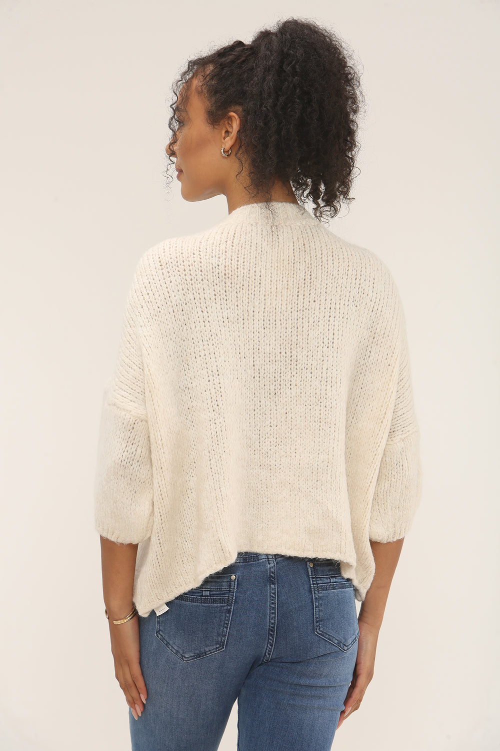 Cap Sleeve knitted button Cardigan (15258645823872)