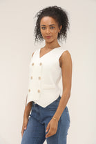Double Breasted fine knit waistcoat (15262744936832)