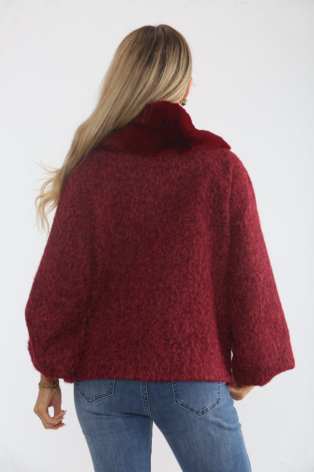 FAUX FUR COLLAR JACKET