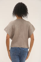 Asymmetric Button knit top (15258651787648)