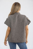 BOUCLE KNIT GOLD BUTTON WAISTCOAT
