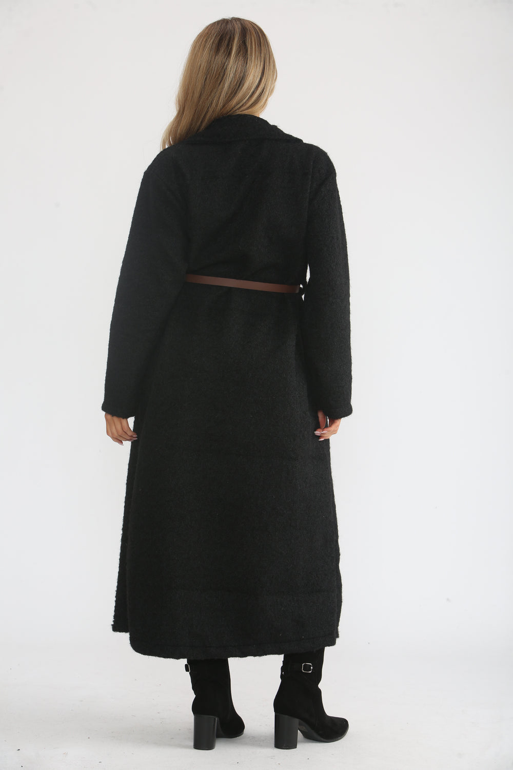 BOUCLE BELTED  COAT
