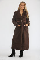 BOUCLE BELTED  COAT