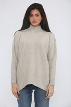 PATTERN HIGH NECK JUMPER