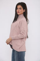 PATTERN HIGH NECK JUMPER