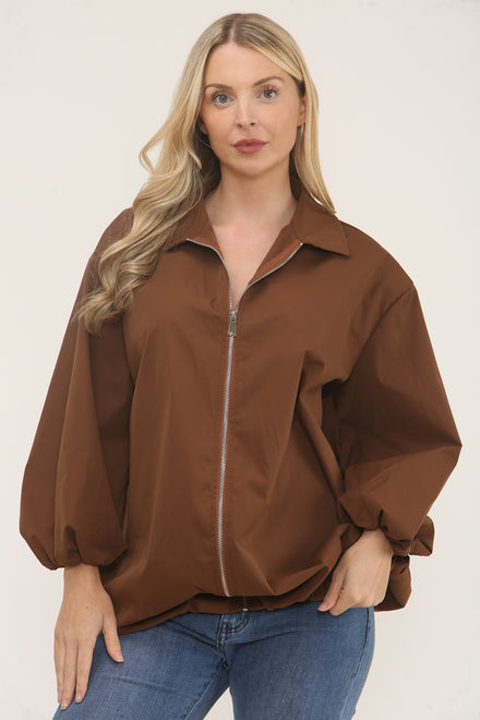 Zip detail jacket (15266218279296)