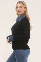 Denim Collar Jumper (15266262188416)