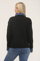 Denim Collar Jumper (15266262188416)