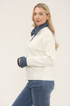 Denim Collar Jumper (15266257043840) (15295748178304)